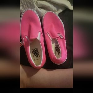 Hot pink women's size 8.5 vans slip ons